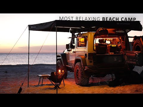 Most Relaxing SOLO Beach Camping On Moreton Island Australian Christmas Time Waves ASMR