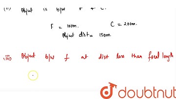 An object is placed at the following distances from a concave mirror of focal length 10 cm: (a)