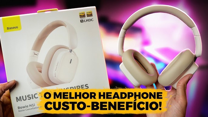 Fone de Ouvido Bluetooth QCY H3 ANC, Cancelamento de Ruído Ativo Headphone  Bluetooth 5.3 Headset com Microfone, Certificação Hi-Res Audio, Conexão  Multipontos, 60 horas reprodução (Branco)