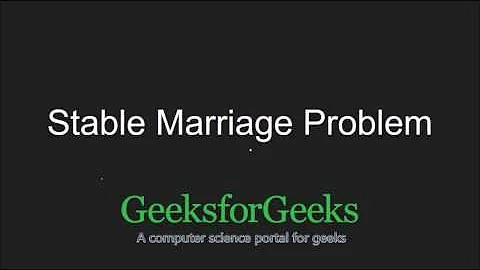 Stable Marriage Problem | GeeksforGeeks