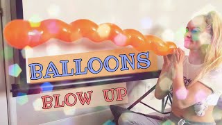 Asmr Long Balloons Blowing Up Blue And Orange Balloons No Talking