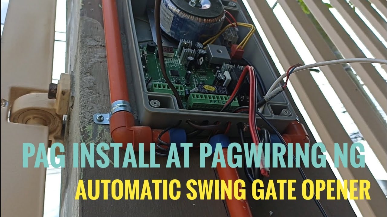 Paanu mag install at mag wiring ng Automatic Swing Gate Opener - YouTube