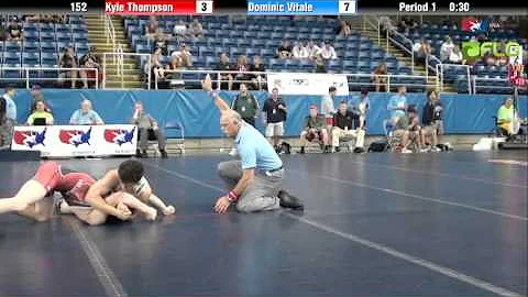 Junior 152 - Kyle Thompson (Arkansas) vs. Dominic ...