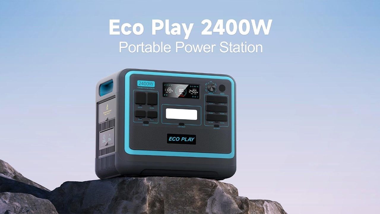 Portable Power Station 2400W (Peak 4800W), Eco Play Power Station