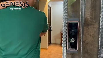 Limited Edition GENESIS GT02 Sync Gate Lock + P700 Fully Auto Door Lock in Rose Gold for HDB