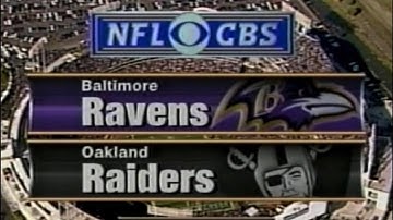 2000 AFC Championship Ravens vs Raiders Highlights (CBS intro)