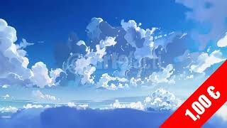 Oceanic Sky with Cotton Clouds HD Stock Video