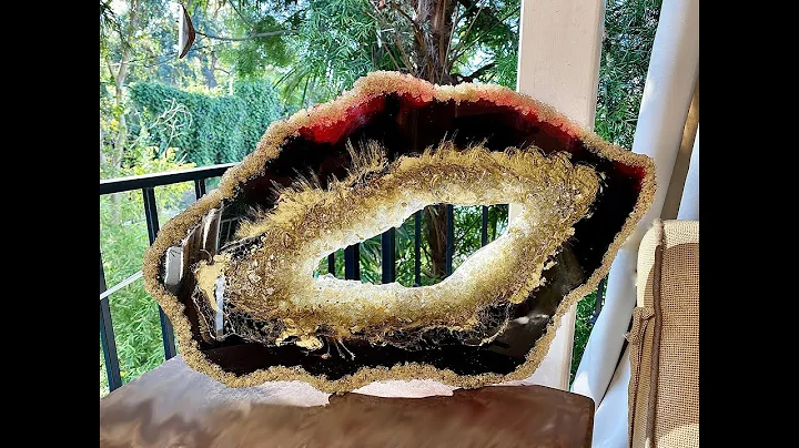 Crimson glow free form geode part 1 tutorial by Ka...