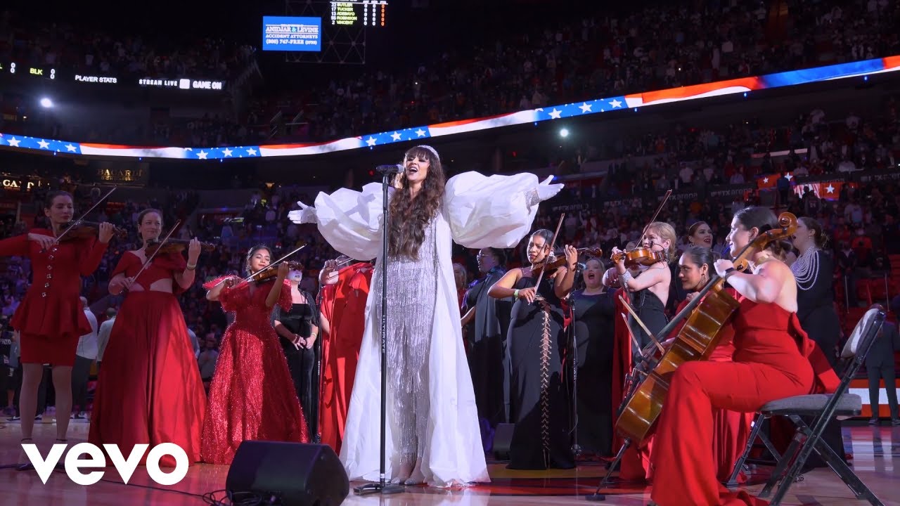 Radmila Lolly - National Anthem Performance (Miami Heat vs Los Angeles  Lakers) 