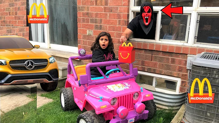 McDonalds Drive Thru happy Meal Prank!! Power Wheels Ride On Car for Kids