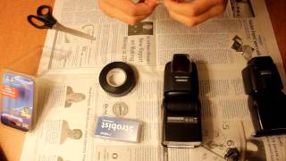 How to make speedlite gel holder