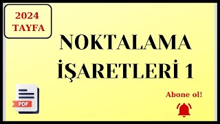 NOKTALAMA İŞARETLERİ 1  TYT / KPSS / KPSS ÖN LİSANS
