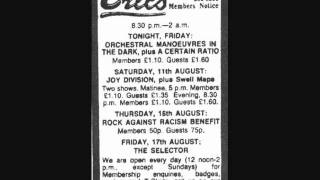 Joy Division Interzone Eric's Liverpool 11.08.1979
