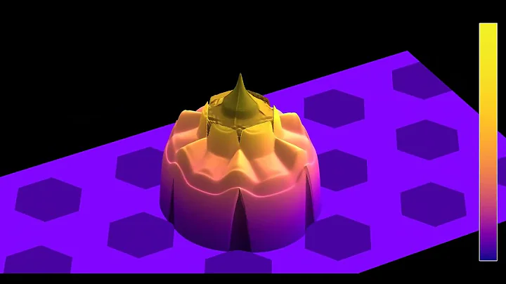 3D view of a wave refracted on a honeycomb lattice