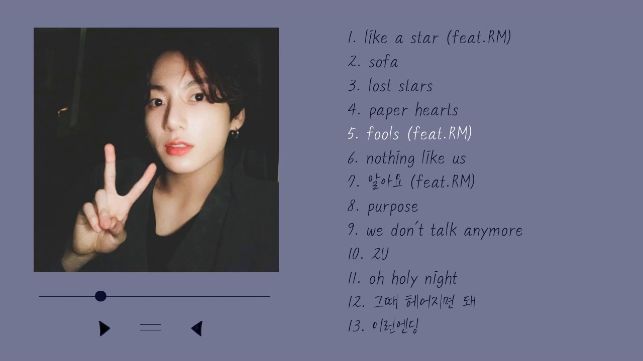 방탄소년단 정국 커버곡 모음 BTS JK soundcloud cover songs - YouTube