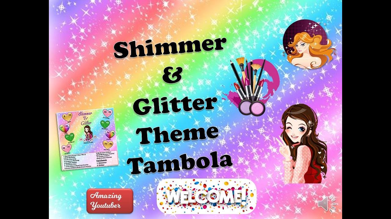 Unique Shimmer & Glitter tambola/housie/Women's day Tambola/Club ...