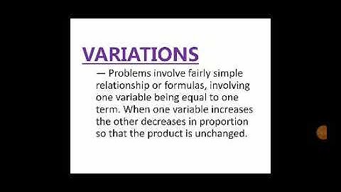 VARIATIONS (direct, inverse, joint, and combined)