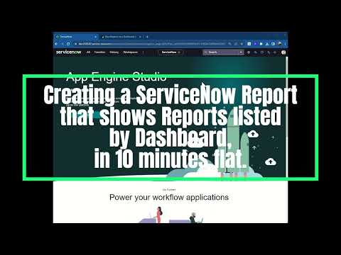 View all ServiceNow Reports associated with each Dashboard using a Database View.