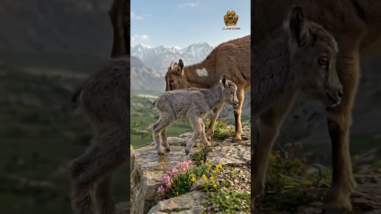 Newborn Markhor's First Steps on a Cliff Edge |Pakistan Wildlife Documentary 4K | CLAWBORN