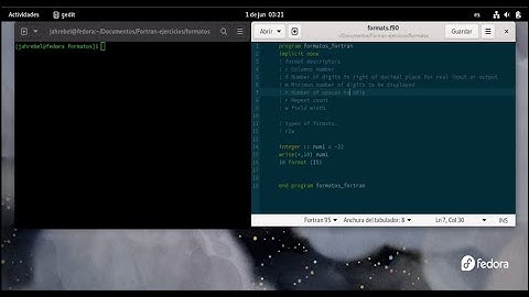 Formatos en 👉 Fortran. 👈