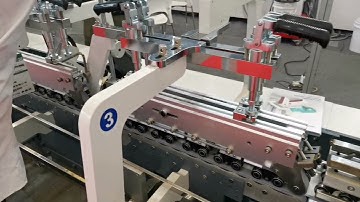 YAOJIA folder gluer machine YJA-700 running small carton with pre-folding