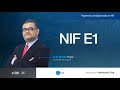 NORMAS DE INFORMACIÓN FINANCIERA - NIF E-1