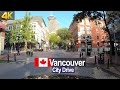 Vancouver Canada - Early Morning City Drive in 4K