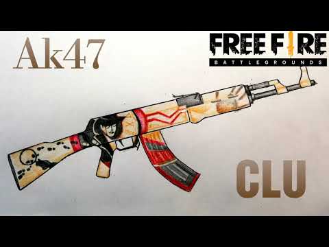 How to draw Ak47 || AK47 Private Eye || Garena Free Fire || Vẽ AK47 Thám Tử