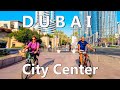 Dubai City Center Sunny Day Walking Tour 4K