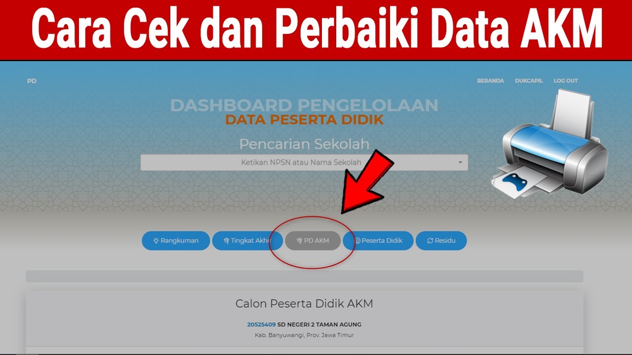 Cara Mengecek dan Memperbaiki Data Calon Peserta Didik AKM - Aksesmen