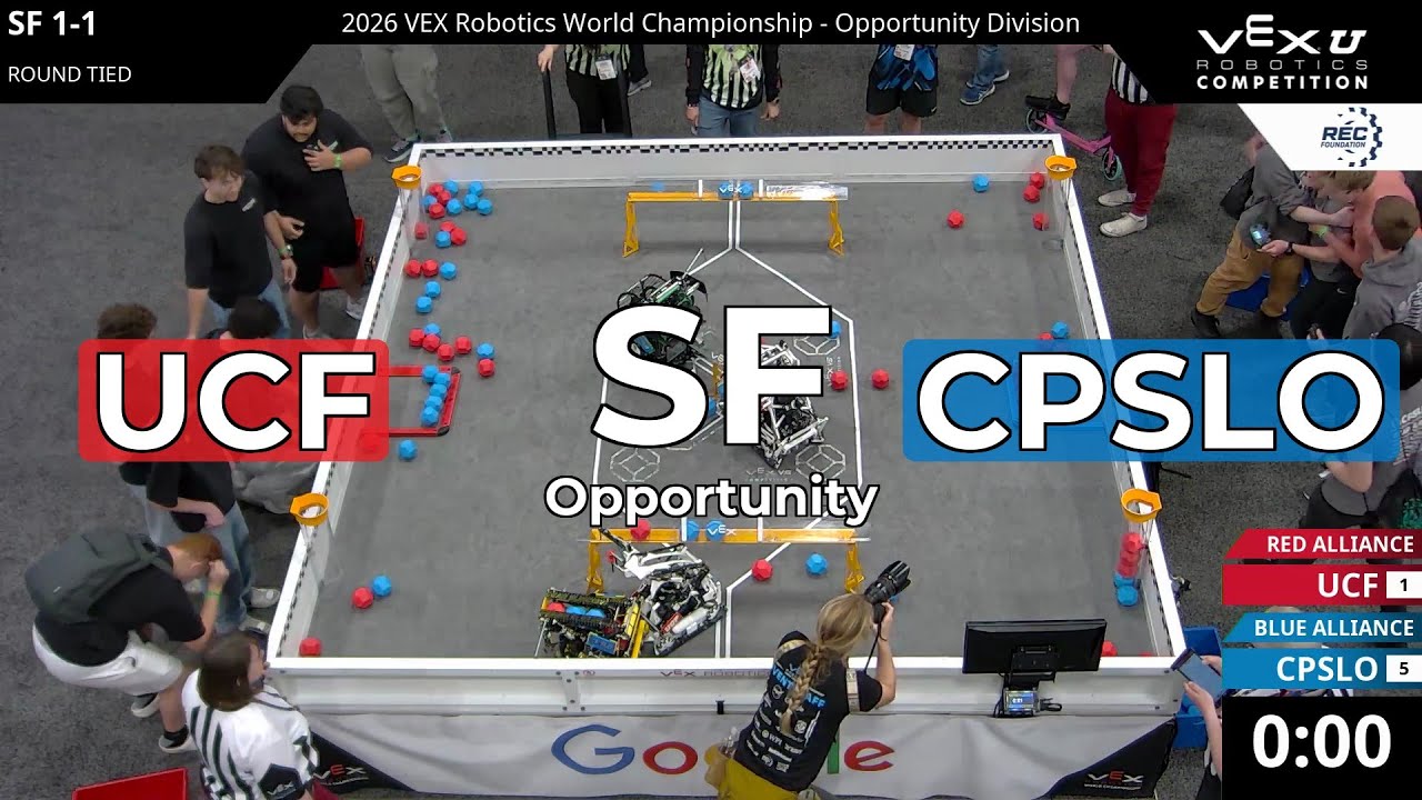 #1 UCF vs #5 CPSLO | Semifinals - Opportunity | 2026 VEX Robotics World ...