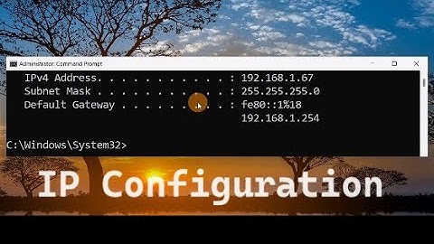 how to check your windows IP Configuration