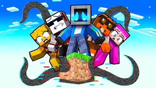 5 Friends on ONE GLITCH BLOCK in Minecraft!