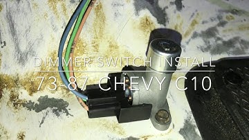 Headlight Dimmer Switch Install 73-87 Chevy C10