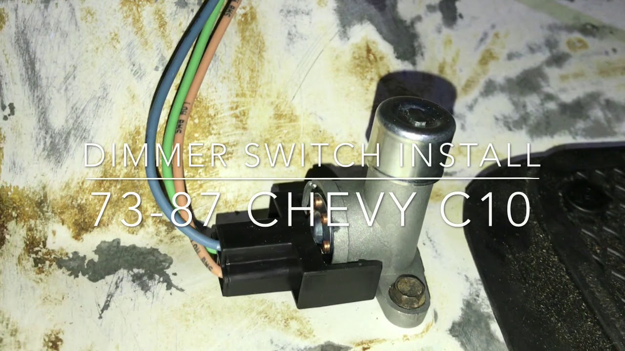 Headlight Dimmer Switch Install 73-87 Chevy C10 - YouTube