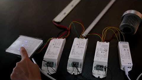 LTECH I How to use DMX touch panel and drivers to control different zones lamps.