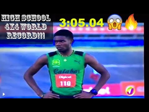 CALABAR (JAM) 3:05.04 Breaks High School 4x400m World Record Feb 16th 2018