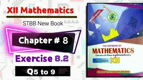 Chapter 8 Exercise 8.2 Q5,6,7,8,9 "Circle" New maths book Sindh board