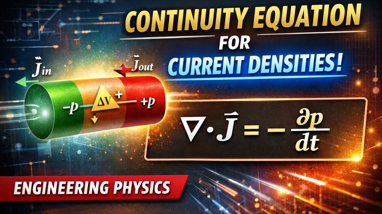 Continuity equation for current densities | Engineering Physics - YouTube