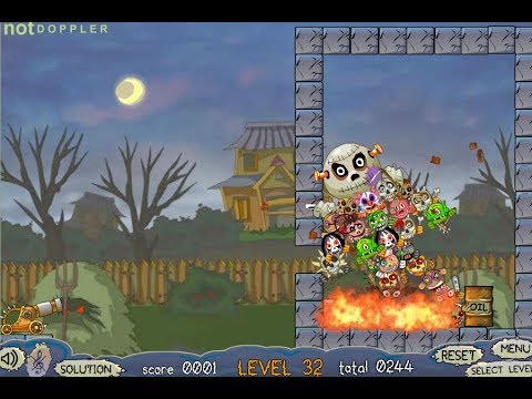 Roly Poly Cannon Bloody Monster Pack One Full Walkthrough
