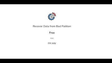 Data Recover from unallocated or bad partition table 👍