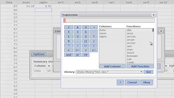 Summary Statistics using StatCrunch