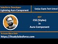 27 CSS in Lightning Aura Components | Apply Style in Aura Component | Learn Salesforce Development