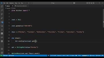 Python 3 Tkinter Script to Build Popup Dropdown Options Menu Widget GUI Desktop App
