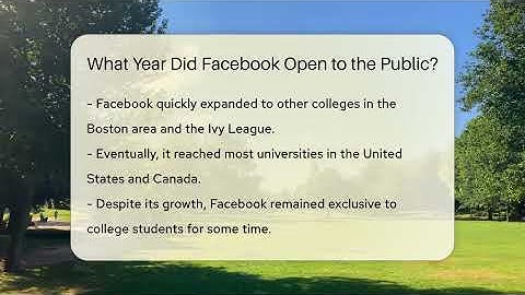 What Year Did Facebook Open to the Public? - Everyday-Networking