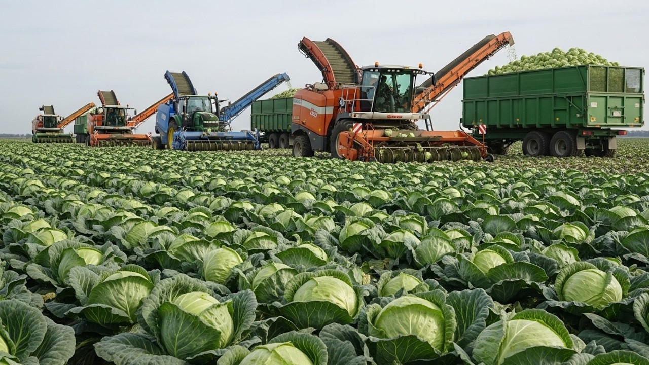 How America Harvests Billions of Pounds of Green Cabbage