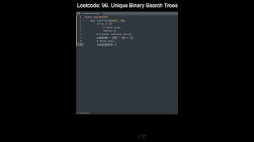 Leetcode 96. Unique Binary Search Trees in Python | Python Leetcode | Python Coding Tutorial | ASMR