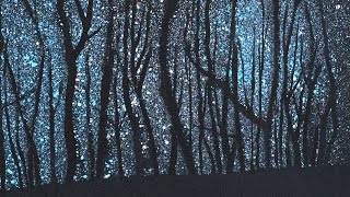 ⁣How to Paint a Starry Night in the Woods - Stars - Very Easy