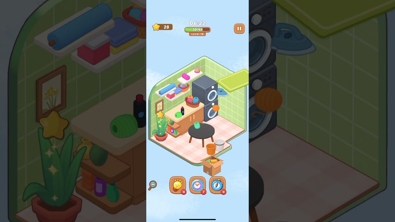 Cozy Life – Level 16 Walkthrough | Laundry and Sewing Room with Crafting Supplies ????????
