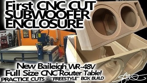 First CNC Project - Ported Subwoofer Enclosure - "Freestyle" Dual 8" Box Build - Baileigh WR-48V